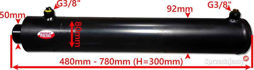 Siłownik Cylinder HYDRAULICZNY SMTG 80x50 SKOK Solec Kujawski