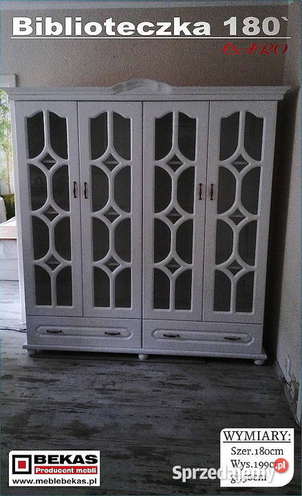 Przepiękna Biała Biblioteczka 90 Skandynawia Mielec