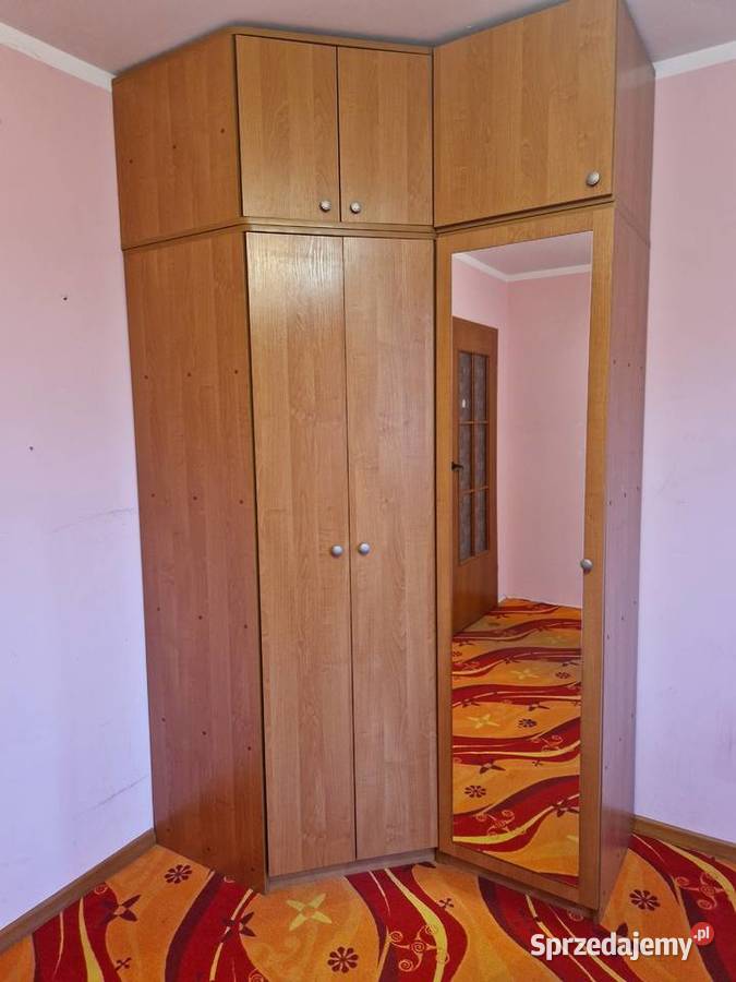 Pojemna i wysoka szafa narożna z lustrem Zielona Góra sprzedam