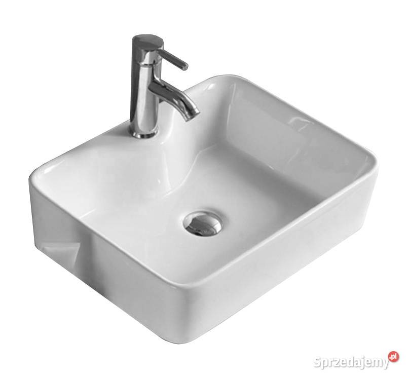Umywalka nablatowa ceramiczna 50x40 Biała Akcesoria łazienkowe podlaskie Choroszcz