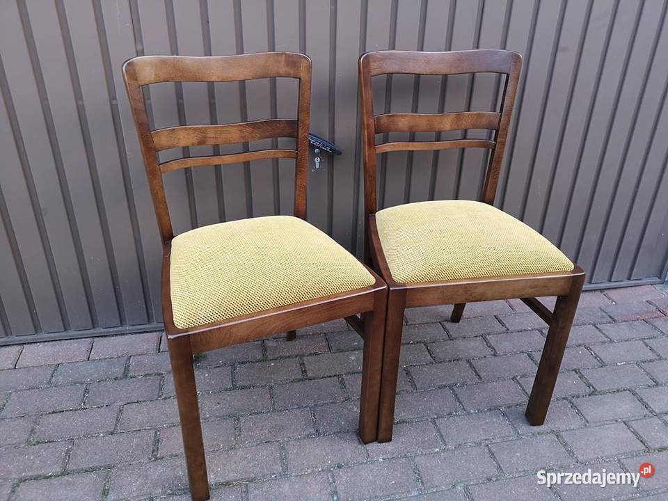 Krzesła ARTDECO Stare Antyk Komplet 2 Sztuki Swarzędz sprzedam
