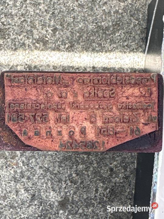 Stara pieczątka drewniana z gumowym odbiciem Pozostałe Poznań
