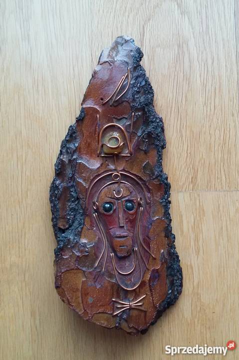 Efektowna rzeźba w korze do powieszenia mazowieckie Warszawa