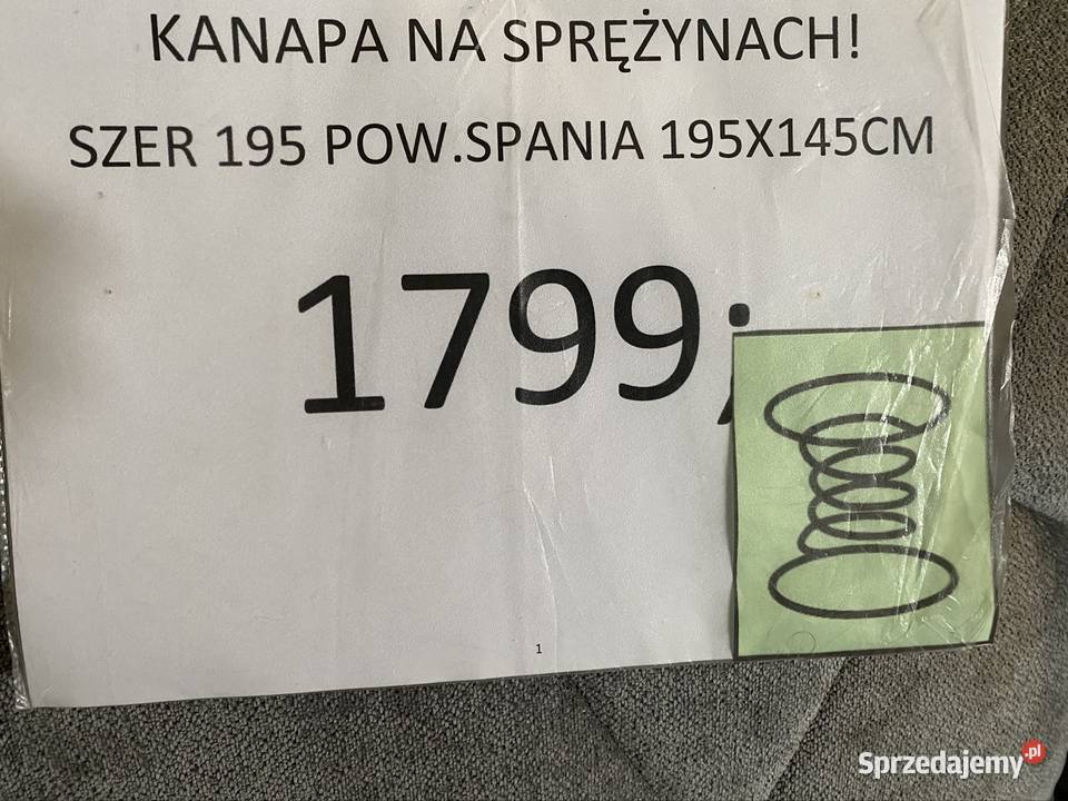 KANAPA NA SPRĘŻYNACH Z DUŻĄ FUNKCJĄ SOANIA Chełmża