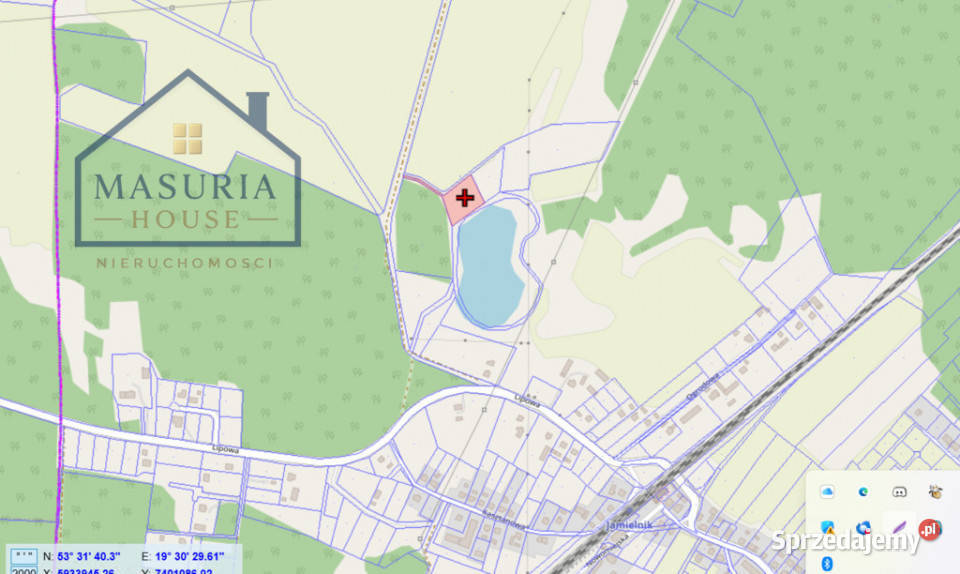 DZIAŁKA BUDOWLANA Z LINIĄ BRZEGOWĄ JAMIELNIK polna