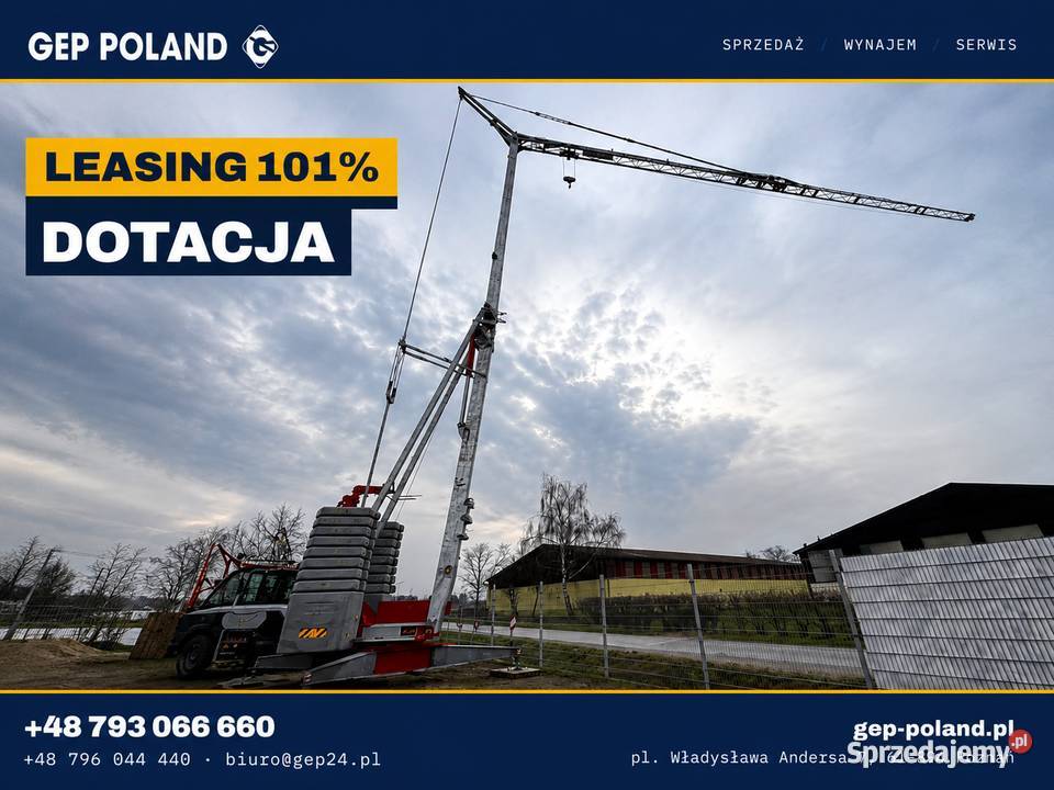 Żuraw samowznoszący Eurogru E 2785 2021 wysięg Poznań