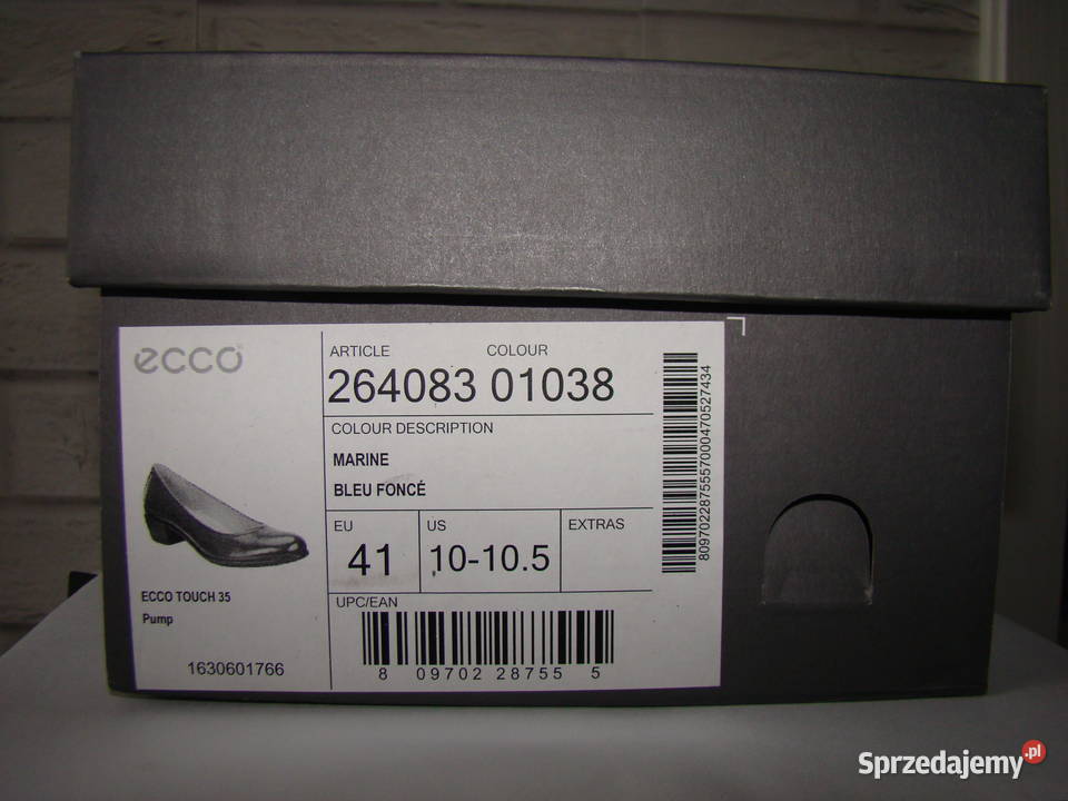 Czółenka marki ecco granatowe rozmiar 41 zachodniopomorskie Szczecin