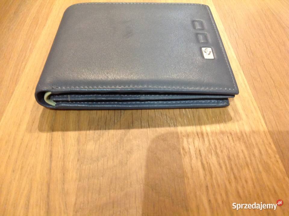 Portfel Skórzany Męski SzaryNowy Skóra Naturalna Nowa Sól