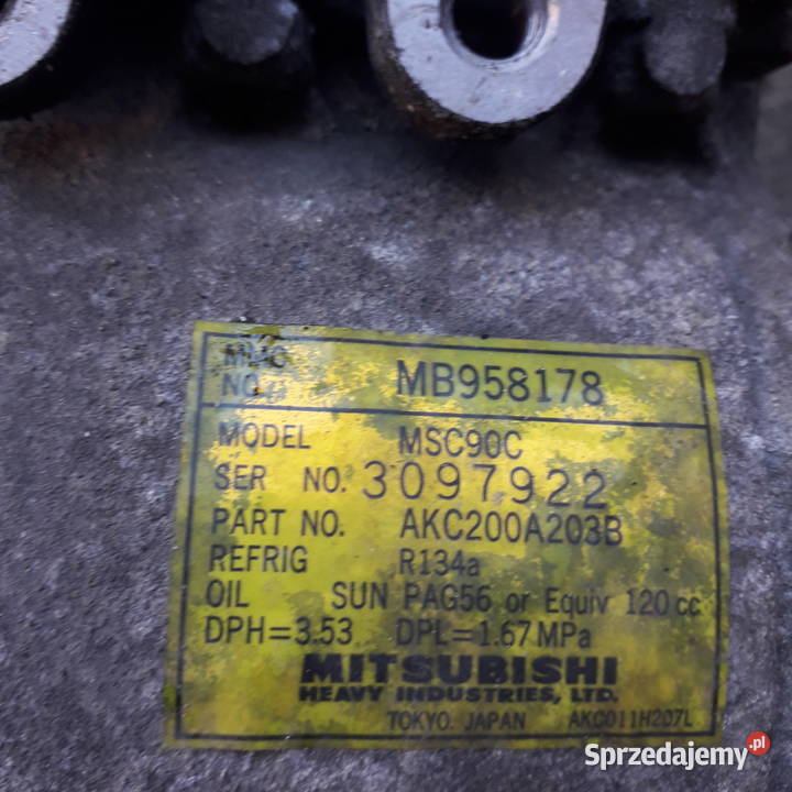 Sprężarka klimatyzacji Mitsubishi Carisma 18 16v osobowe małopolskie Żabno