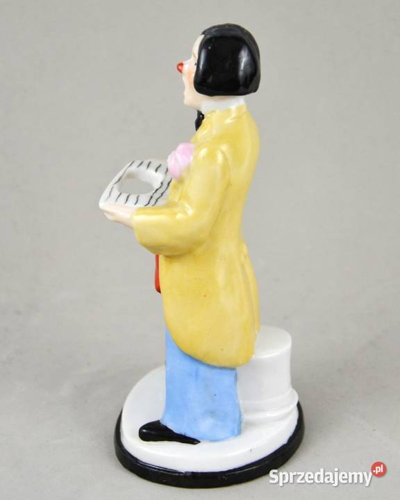 Klaun elegant śpiewa figurka do cyrkowej Porcelana i szkło Warszawa sprzedam