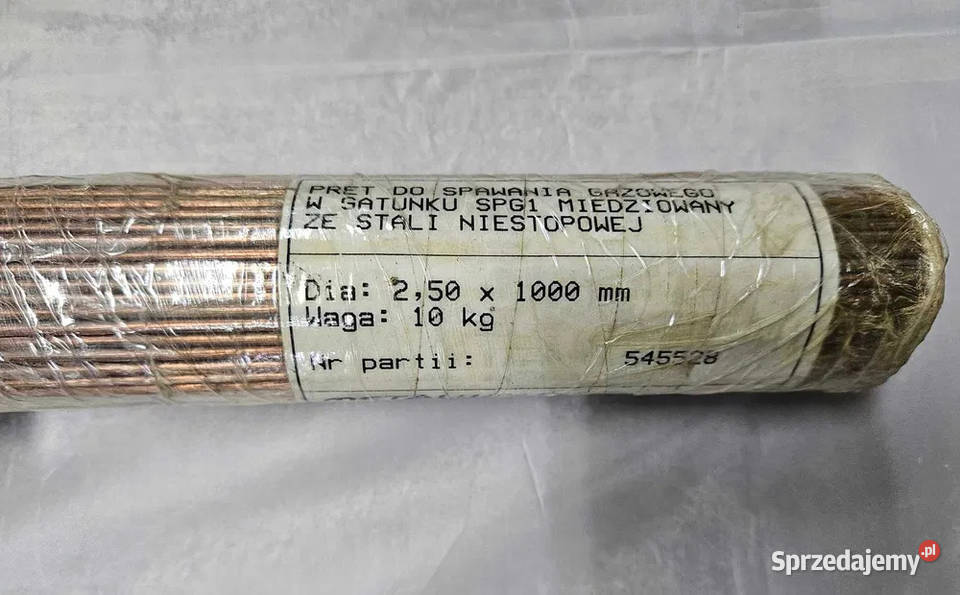 Pręt drut SPG1 spawanie gazowe 25 mm miedziowany Lublin