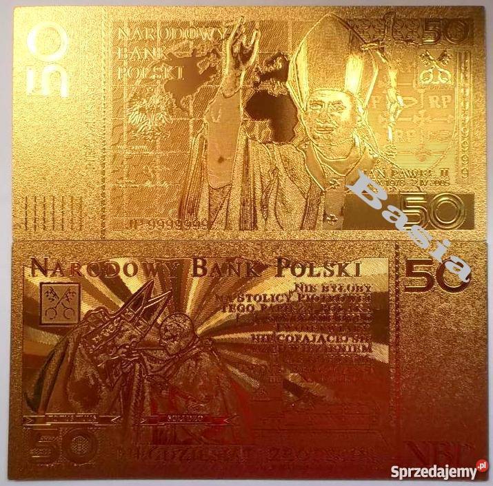 Jan Paweł II Papież Moneta Medal ZŁOTO Banknot Sosnowiec sprzedam