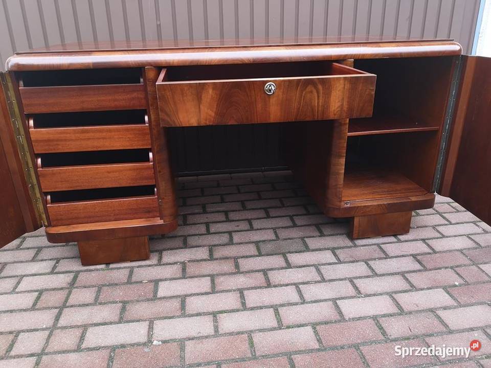 Biurko ARTDECO Orzech Zgrabne Stare Antyk wielkopolskie Swarzędz