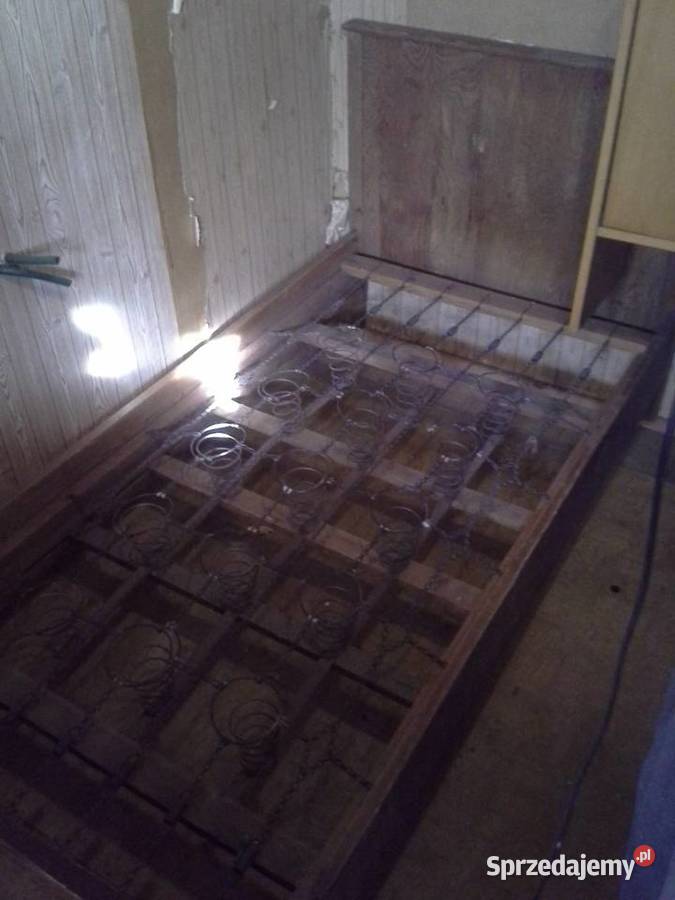 Stare drewniane stylowe łóżko Warszawa