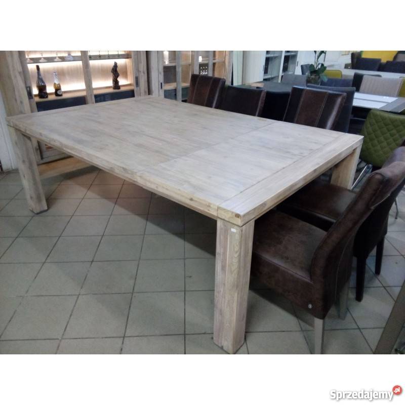 Drewniany stół biesiadny Buckley rozkładany 77cm opolskie Opole