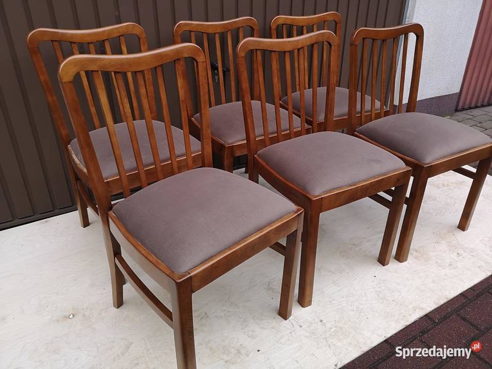 Krzesła ARTDECO Stare Antyk Komplet 6 Sztuk Swarzędz