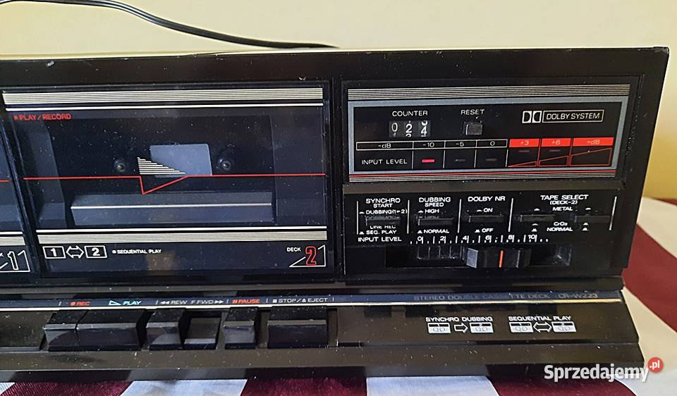 Magnetofon dwukasetowy Fisher CRW223