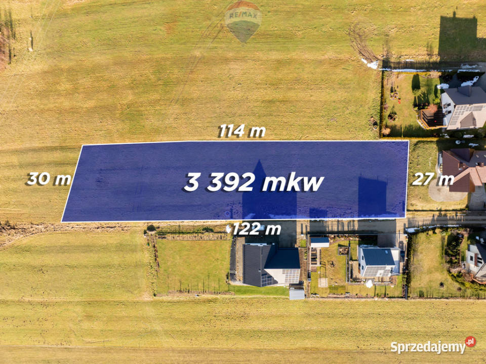 Działka budowlana 3392 m Nowy Targ os Niwa
