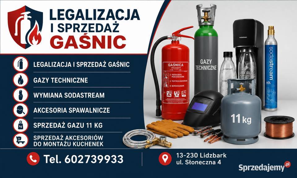 Legalizacja gaśnic sprzedaż gaśnicgazy Zieluń sprzedam