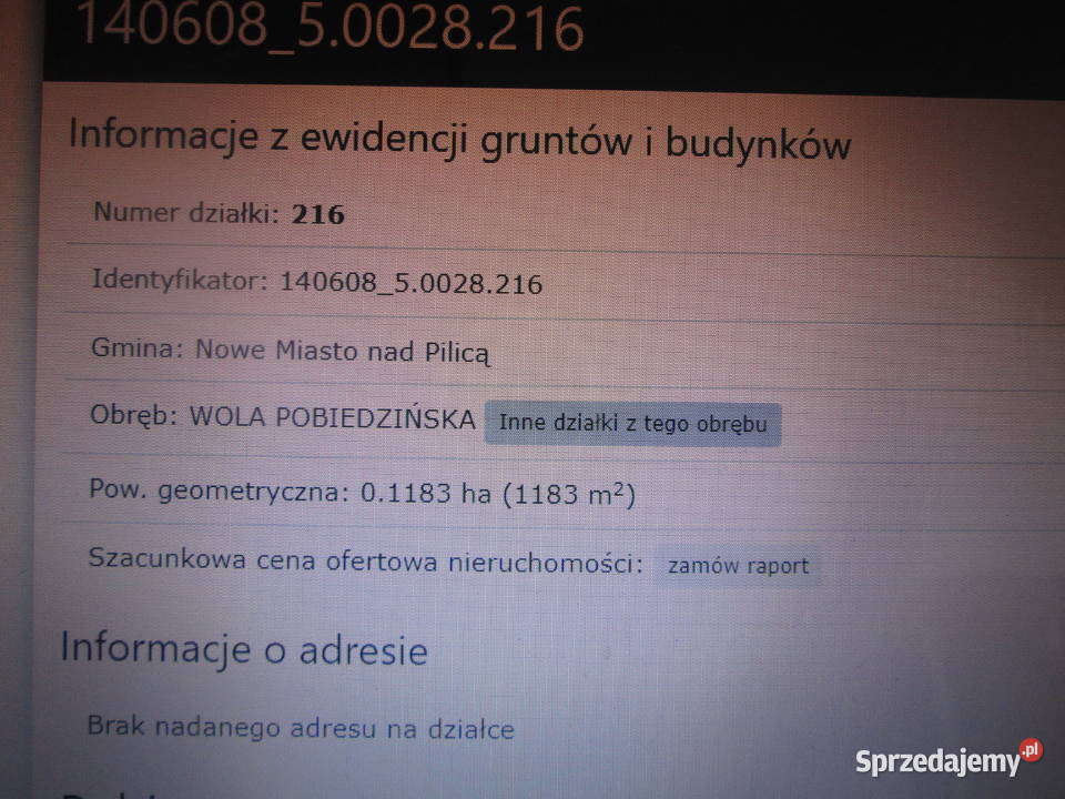 Działka budowlana Wola Pobiedzińska