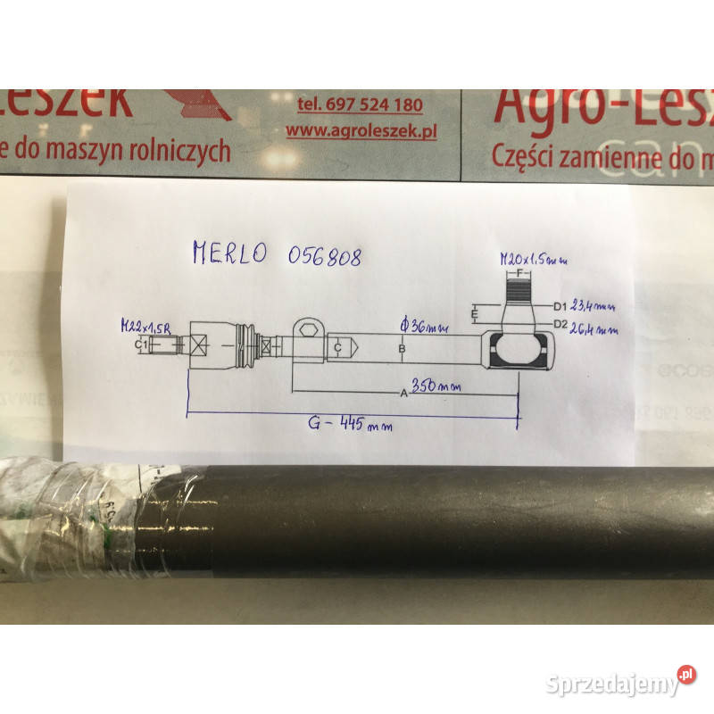 Zestaw końcówki drążka do MERLO 056808 długi Bielsk Podlaski sprzedam
