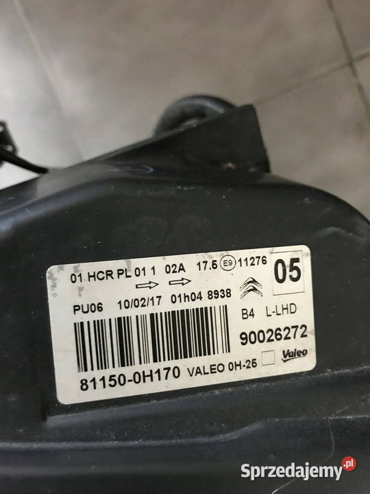 CITROEN C1 II 2 LAMPA LEWA PRZÓD PRZEDNIA EUROPA osobowe Części samochodowe Barwałd Dolny
