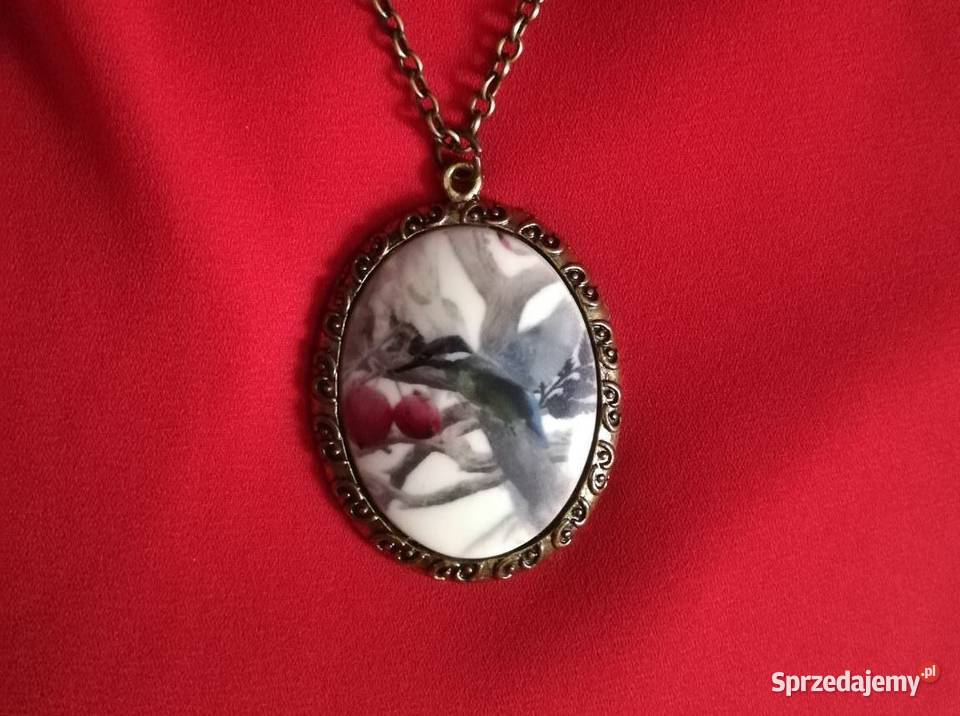 Vintage wisiorek na łańcuszku ręcznie robione lubelskie Lublin sprzedam