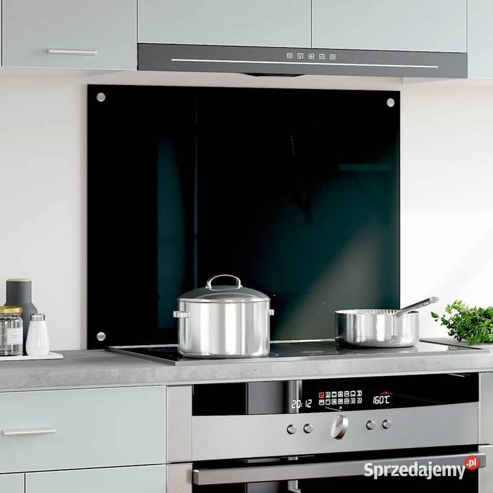 Panel ochronny do kuchni czarny 80x60 szkło Warszawa