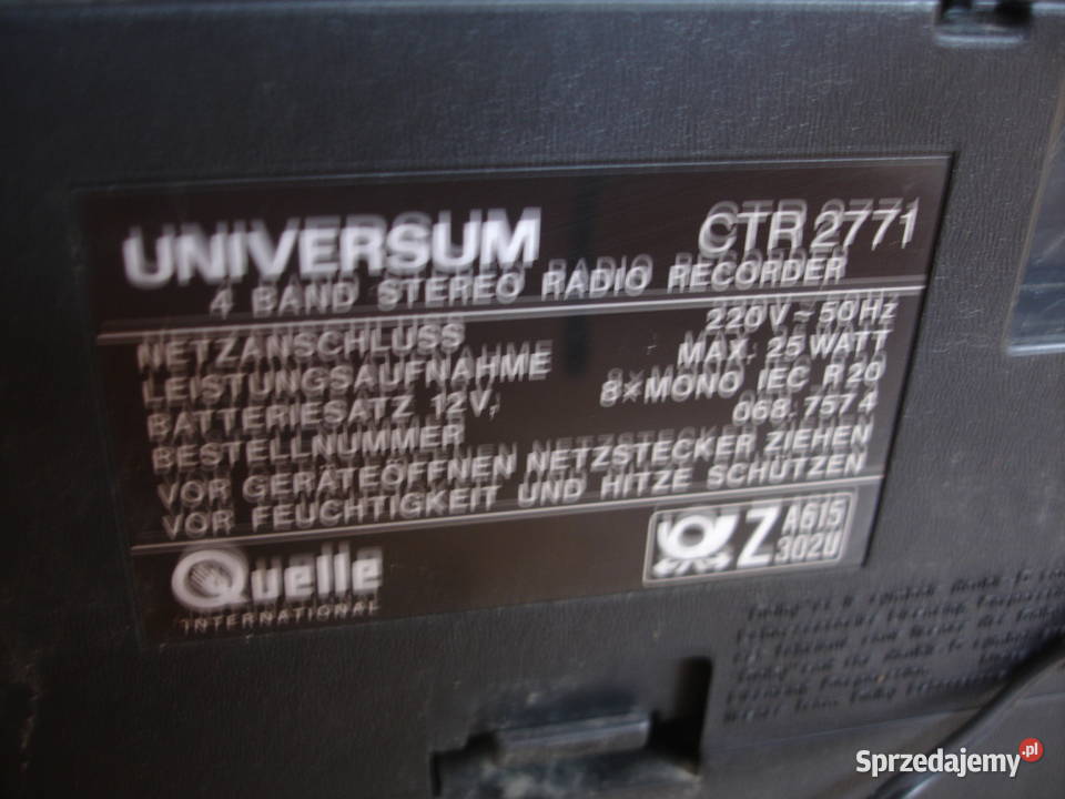 Radiomagnetofon UNIVERSUM CTR2771 Radioodtwarzacze lubuskie Zielona Góra