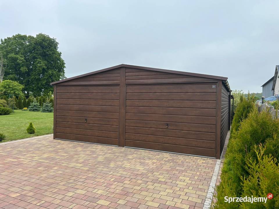 Garaż Blaszany dwustanowiskowy dwuspadowy 6x6 Kielce
