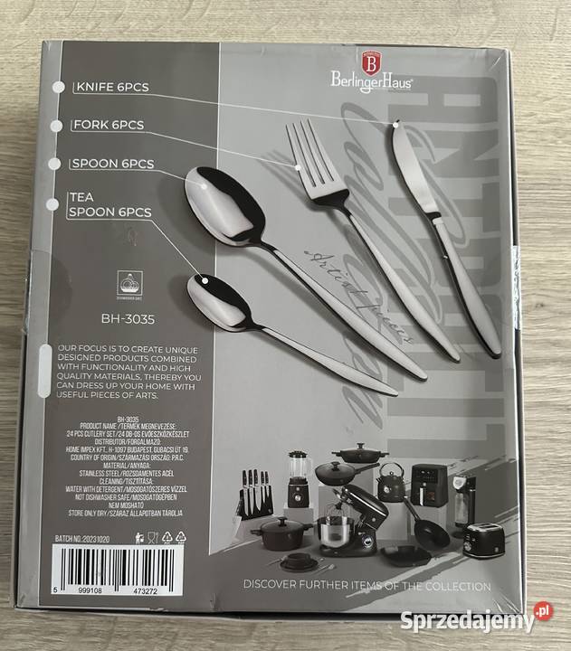 Zestaw sztućców 24 sztuki stal nierdzewna Łódź