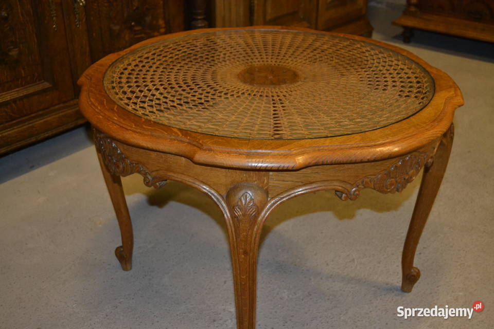 stolik ludwikowski okrągły dąb Będzin