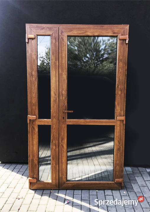 drzwi PVC szyba 140x210 klamka i wkładka do 140cm Drzwi i okna mazowieckie Zdunowo