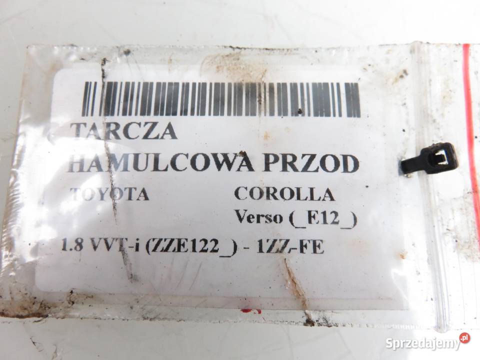 2X TARCZA HAMULCOWA PRZÓD TOYOTA COROLLA Verso