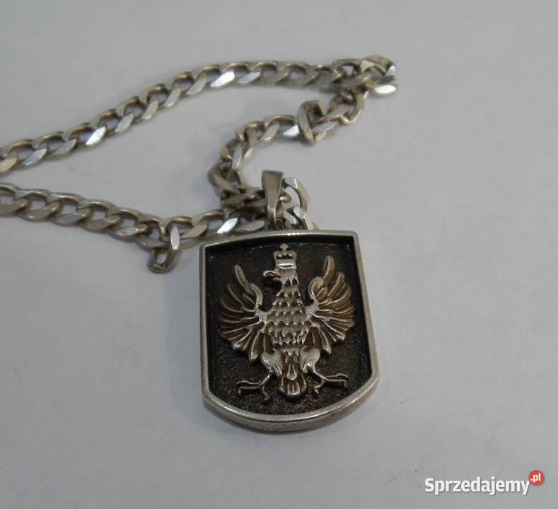 Srebrny Łańcuszek z Zawieszka Patriotyczna Z podkarpackie Leżajsk