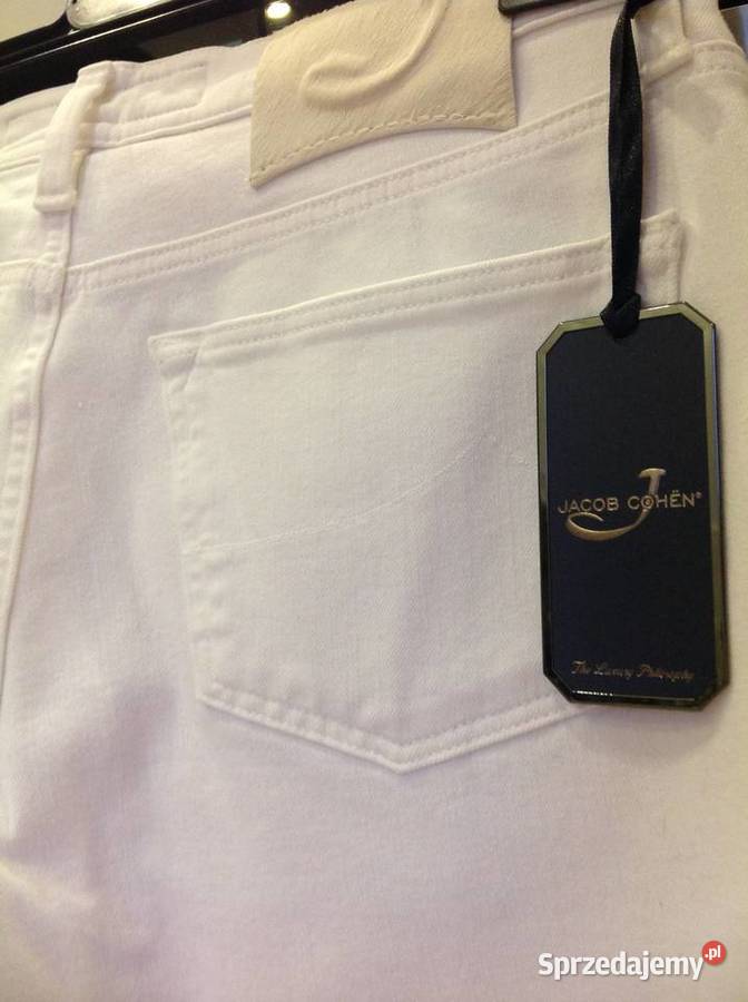 Spodnie Jeans Rurki Białe Damskie JACOB COHN SM Rozmiar 38(M)