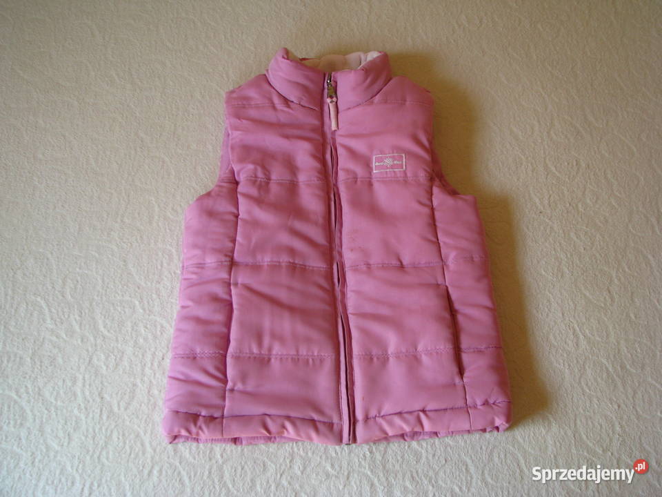 Różowa pikowana kamizelka dziecięca 122 Kamizelki i bezrękawniki Brzegi