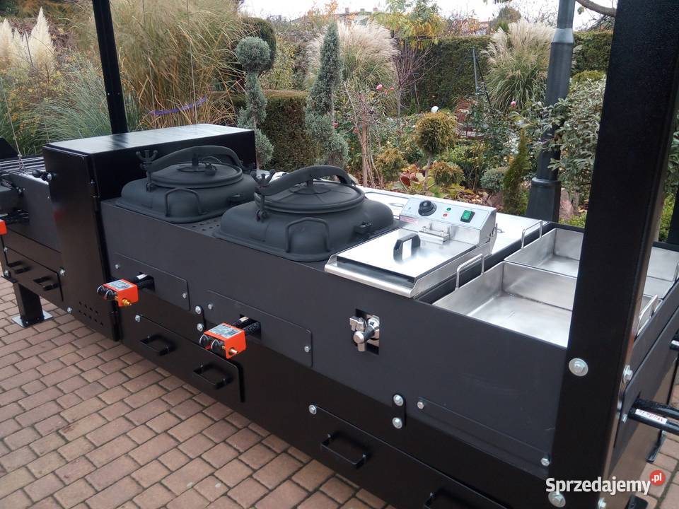 Gastronomiczny grill cateringowy gazowy węglowy Damasławek