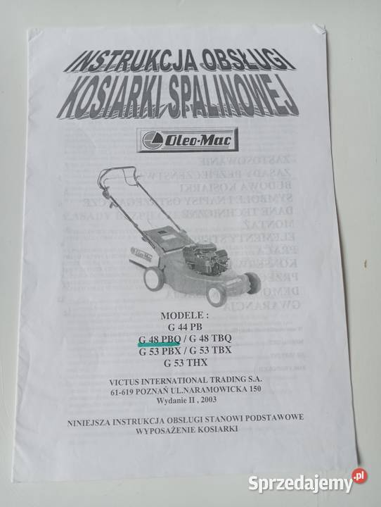 Kosiarka Oleo Mac 45 Kosiarki spalinowe Gorlice sprzedam