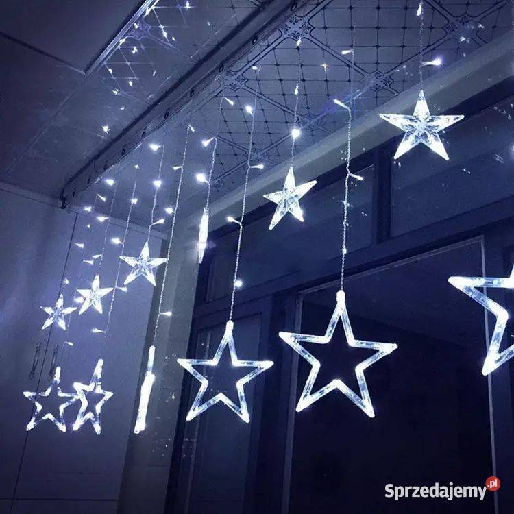 Lampki gwiazdki światełka świąteczne wiszące podlaskie Bielsk Podlaski
