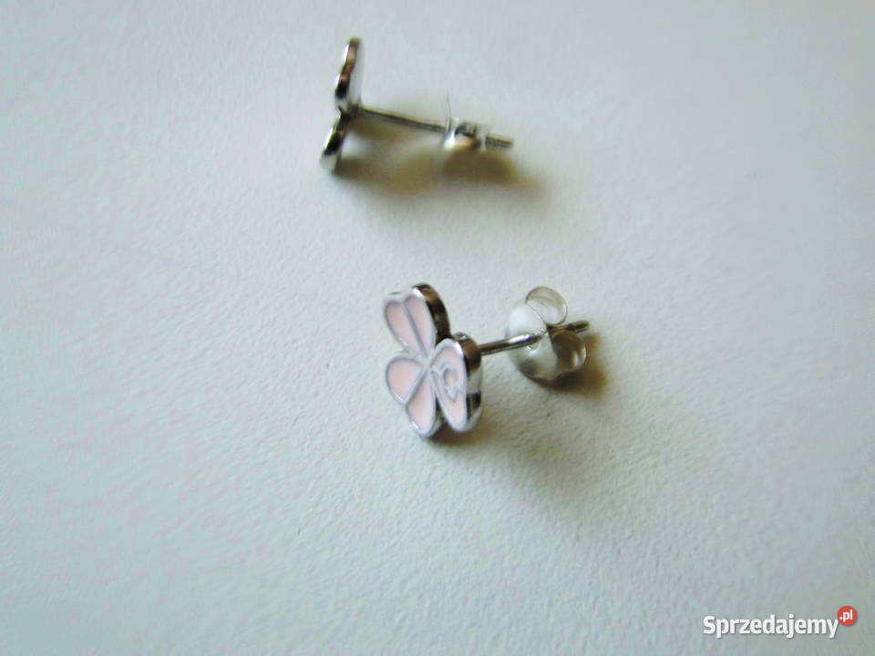 Cudne kolczyki srebro i emalia Warszawa