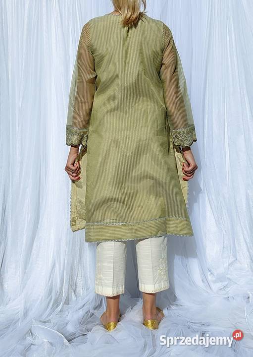 Długa zielona tunika S 36 orient Bollywood zachodniopomorskie sprzedam