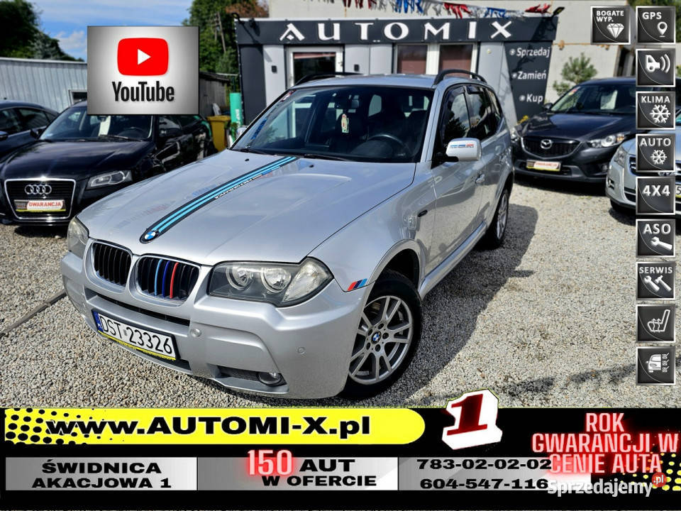 BMW X3 LIFTMPakiet SUPER STANPiękna Rok produkcji 2008 Świdnica sprzedam