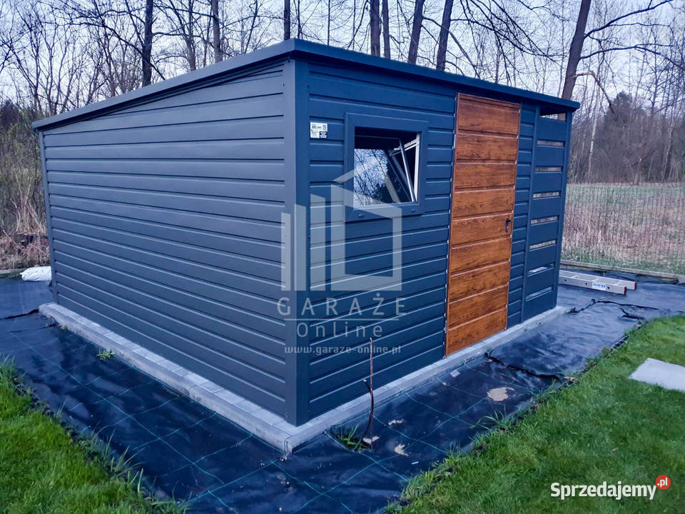 Domek Ogrodowy Schowek 3x4 wiata 1x4 drzwi okno Jarocin