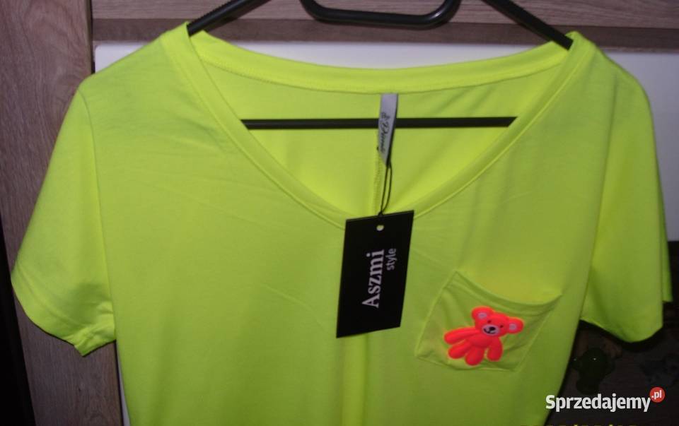 DimiliNowa Limonkowa Neon koszulka z kieszonką z Rawicz