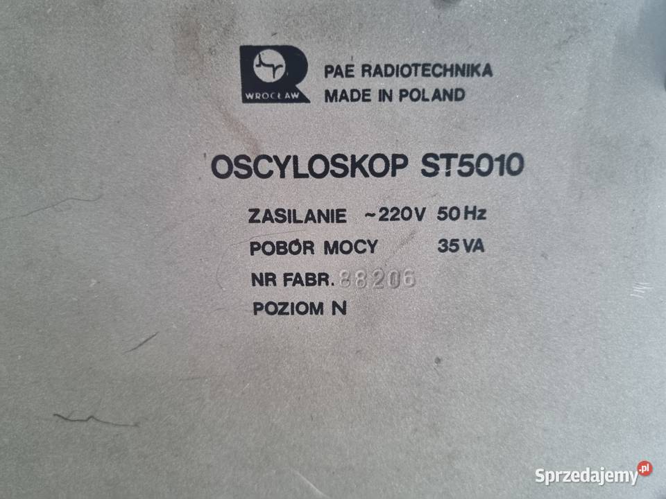 OSCYLOSKOP ST5010 analogowy PRL Solnica