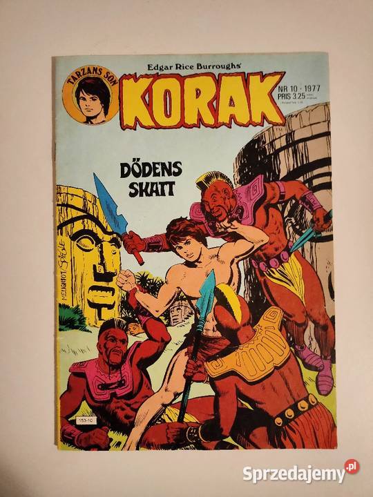 Stary komiks 1977 Korak syn Tarzana. Edycja szwedzka.