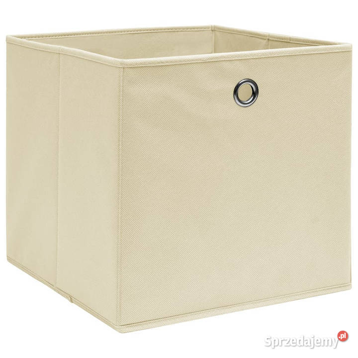 Pudełka 4 kremowe 32x32x32 tkanina WM288357 Warszawa sprzedam