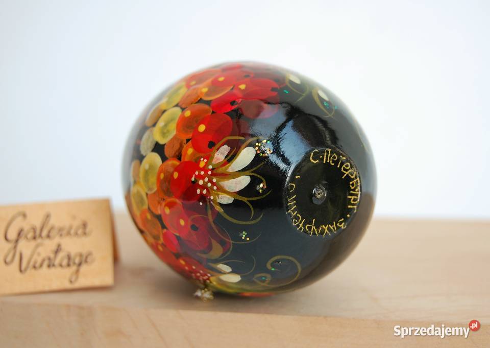 Drewniana pisanka rosyjska Rosja kwiaty Lublin