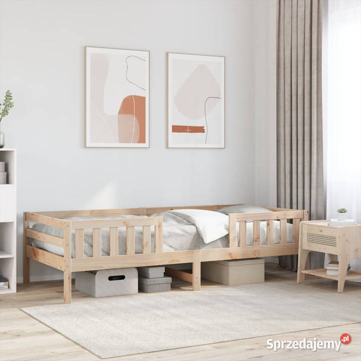 Łóżko bez materaca lite drewno sosnowe 80x200 Warszawa